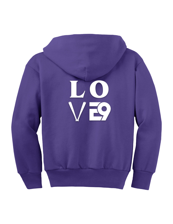 LOVE9 YOUTH Full-Zip Hooded Sweatshirt - Image 5
