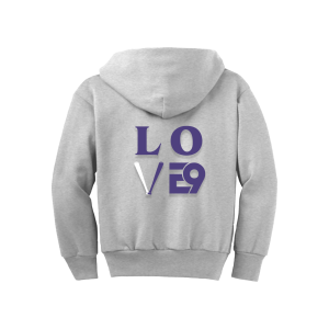 LOVE9 YOUTH Full-Zip Hooded Sweatshirt