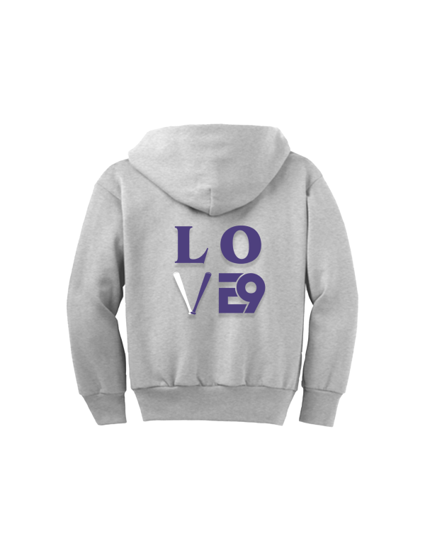 LOVE9 YOUTH Full-Zip Hooded Sweatshirt