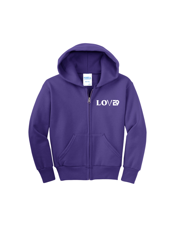 LOVE9 YOUTH Full-Zip Hooded Sweatshirt - Image 6